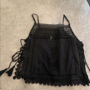 Free People strappy open side shirt